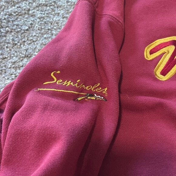 Vintage Florida State Seminoles Noles Sweatshirt Hoodie Embroidered 90s Size L - Picture 4 of 7